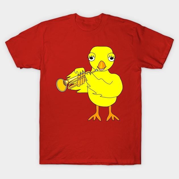 Trumpet Chick T-Shirt by Barthol Graphics